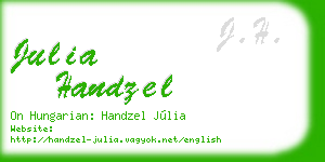 julia handzel business card